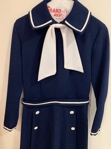 lot 218 image: Vintage Navy and White Dress