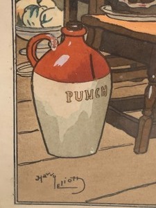 lot 204 image: Vintage Framed Print by Harvey Elliott