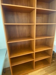 lot 106 image: Double Teak Bookcase