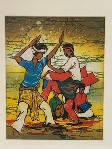 lot 109 image: Pair of Framed Batnik Pieces