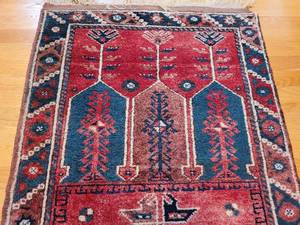 lot 160 image: Ethnic Rug in Red and Blue