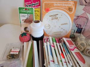 lot 176 image: Collection of Buttons, Sewing Notions and Books