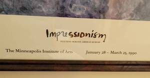 lot 190 image: Claude Monet Framed Water Lilies Poster - Impressionism