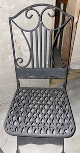 lot 298 image: Pair of Ornate Metal Chairs