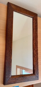 lot 308 image: Vintage Wood Framed Wall Mirror