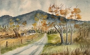 lot 314 image: Framed Scenic Watercolor Art