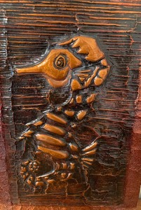lot 328 image: Metal Embossed Art Piece of a Seahorse