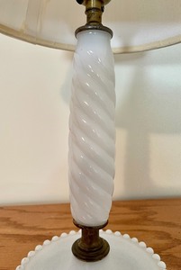 lot 339 image: Milk Glass Lamp