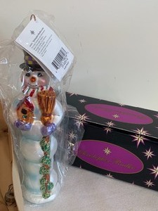 lot 274 image: Christopher Radko Slim Frost Ornament & Shiny Bright Tree Topper
