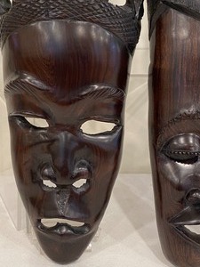 lot 138 image: Three Carved African Masks
