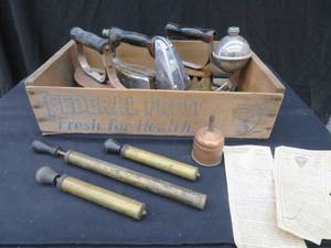 lot 28 image: VINTAGE GASOLINE MONTGOMERY WARDS IRON PLUS