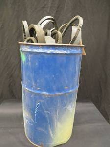 lot 58 image: BARREL OF NEW  BELTS