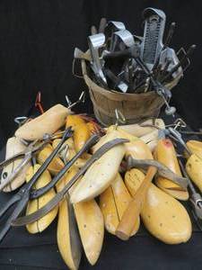 lot 71 image: VINTAGE SHOE STRETCHERSTOOLING