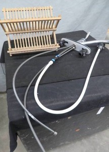 lot 101 image: KITCHEN FAUCET AND DISH DRYING RACK
