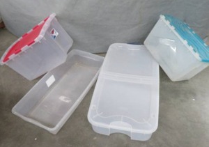 lot 112 image: PLASTIC STORAGE TOTES