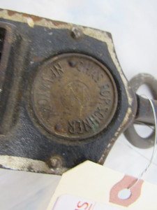 lot 42 image: Antique Chas Forschner New York Serial 300 lbs hanging scale