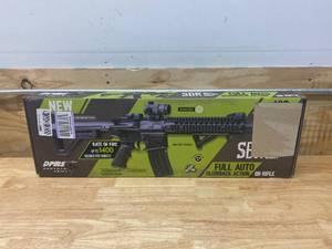 lot 113 image: DPMS Full Auto SBR CO2-Powered BB Air Rifle with Dual Action Capability