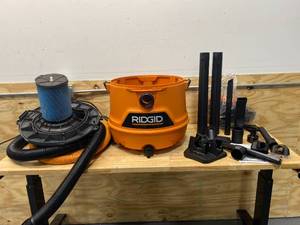 lot 46 image: RIDGID 14 Gal. 6.0-Peak HP NXT WetDry Shop Vacuum with Fine Dust Filter, Hose, Accessories and Premium Car Cleaning Kit