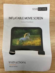 lot 93 image: VIVO HOME Inflatable Movie Screen (indooroutdoor)