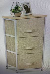 lot 94 image: PIPISHELL- 3 Drawer Fabric Dresser Storage Tower