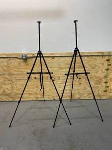 lot 69 image: ARTIFY Lot of 2-  73 Inches Double Tier Easel Stand, Adjustable Height from 22-73, 3 in 1, Aluminum Tripods for Painting and Display with an Environmental Friendly Carrying Bag