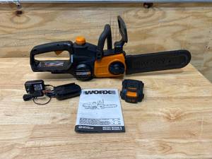 lot 13 image: WORX WG322 Cordless Chainsaw Li-On 20V (battery and charger included)