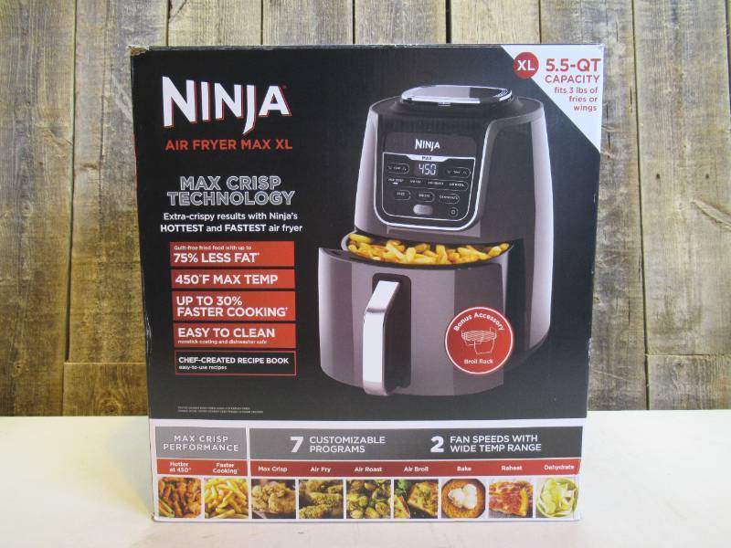 lot 15 image: Ninja - Ninja 5.5-QT Air Fryer Max XL - Gray