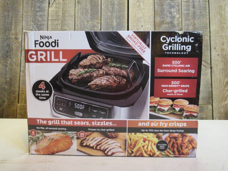 lot 19 image: Ninja - Ninja Foodi 5-in-1 Indoor Grill with 4-qt Air Fryer, Roast, Bake, & Dehydrate - Stainless SteelBlack