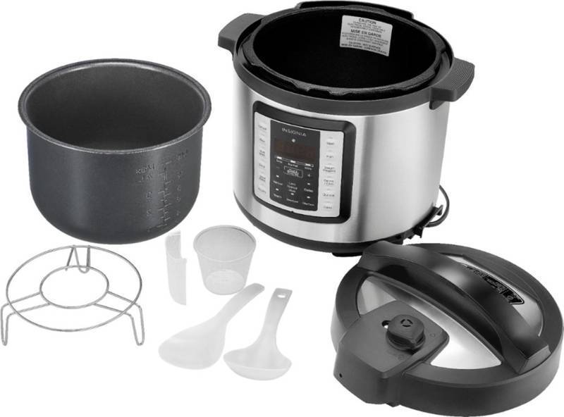 lot 7 image: Insignia - 6qt Multi-Function Pressure Cooker - Stainless Steel