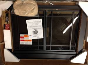 lot 8 image: Pleasent H Fillmore Large Glass Fireplace Doors not used
