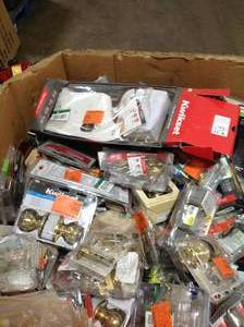 lot 23 image: Lot of Mixed and Assorted Door Knobs and Misc Various Models Sizes and Conditions Customer Returns See Pictures
