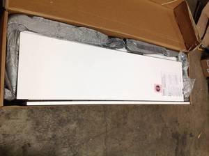 lot 34 image: Wood Freestanding Garage Cabinet in White (32 in. W x 65 in. H x 20 in. D) by Prepac Customer Returns See Pictures