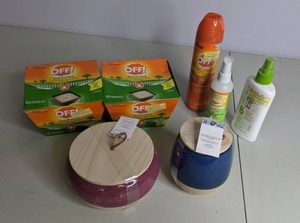 lot 101 image: New Lot of Keep Bugs OFF  - Candles & Spray 