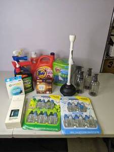 lot 114 image: New Cleaning Cupboard Restock Lot - Tide Laundry Detergent, Febreze Air Fresheners, Pest Sprays & MORE