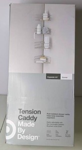 lot 123 image: New Rustproof Aluminum Tension Pole Caddy Chrome - Made By Design