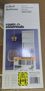 lot 125 image: Room Essentials 5 Shelf Bookcase