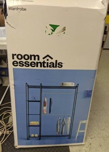 lot 133 image: Room Essentials Freestanding Closet BlackSilver 