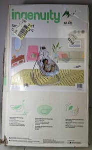 lot 136 image: Ingenuity SimpleComfort Cradling Plug-In Swing with Soothing Vibrations- Everston - New