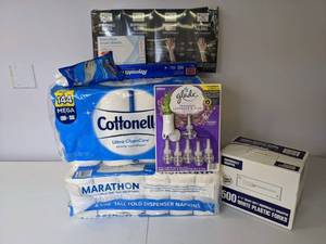 lot 274 image: New Lot of Household Products, Disposable Gloves & More