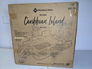 lot 275 image: New Members Mark Inflatable Caribbean Island with Slide