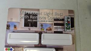 lot 186 image: New Lot of Lighting LED Accent Light Bars with Remote Control, Threshold String Lights, Wondershop Mini Lights