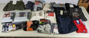 lot 383 image: New Mens Clothes Reseller Lot - Wrangler, Levis, Goodfellow & Co, Reebok, Champion, Hanes