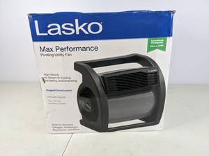 lot 92 image: New Lasko Max Performance Pivoting Utility Fan
