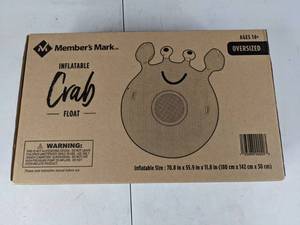 lot 98 image: New Members Mark Oversized Inflatable Crab Float