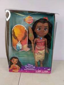 lot 99 image: New Adorable Disney Princess Wear and Play Moana Doll and Necklace
