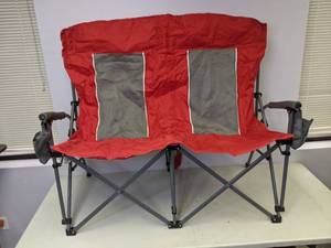 lot 197 image: New Members Mark Oversized Red Double Hard Arm Chair