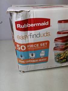 lot 305 image: New Rubbermaid 50 Piece Storage Container Set