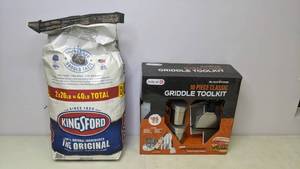 lot 386 image: New Kingsford Charcoal and Blackstone Griddle Toolkit