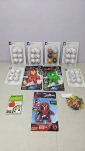 lot 318 image: Lot of New Childrens Toys Avengers, Novelty Balls, Flash Cards and More