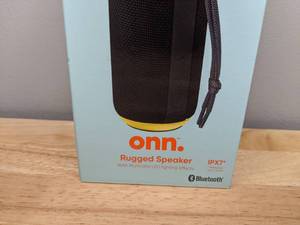 lot 27 image: Brand New onn Rugged Speaker Multicolor Lighting Effects